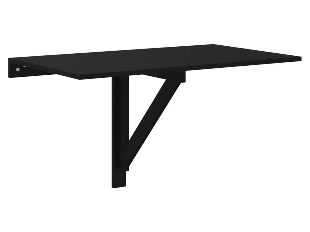 Billede 2 - Væghængt klapbord 100×60×56 cm i konstrueret træ - sort