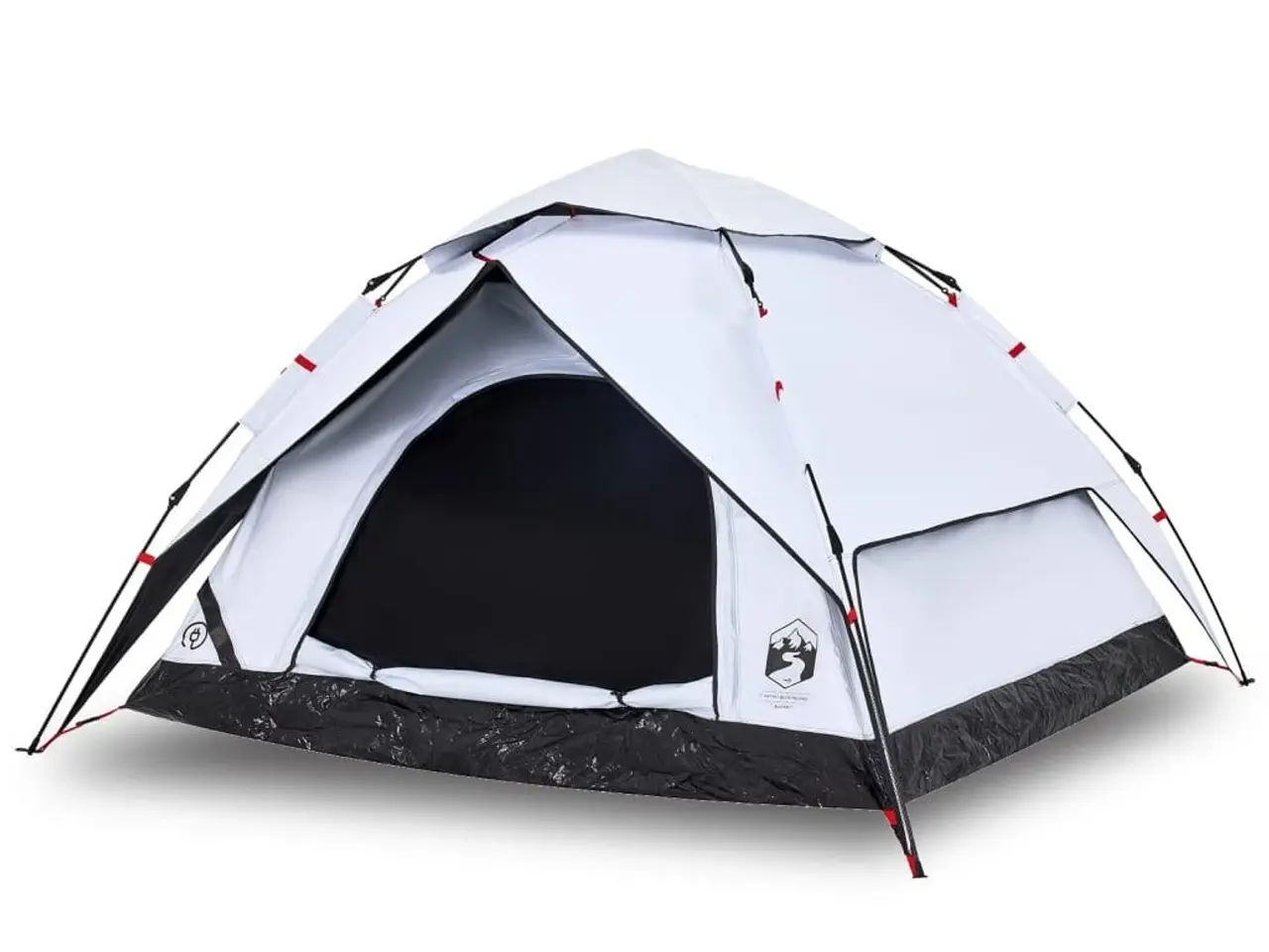Billede 2 - Campingtelt kuppel 5 personer quick-release mørklægning - hvid