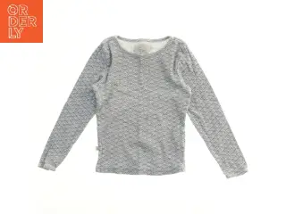 Langærmet bluse med mønster (str. 98)