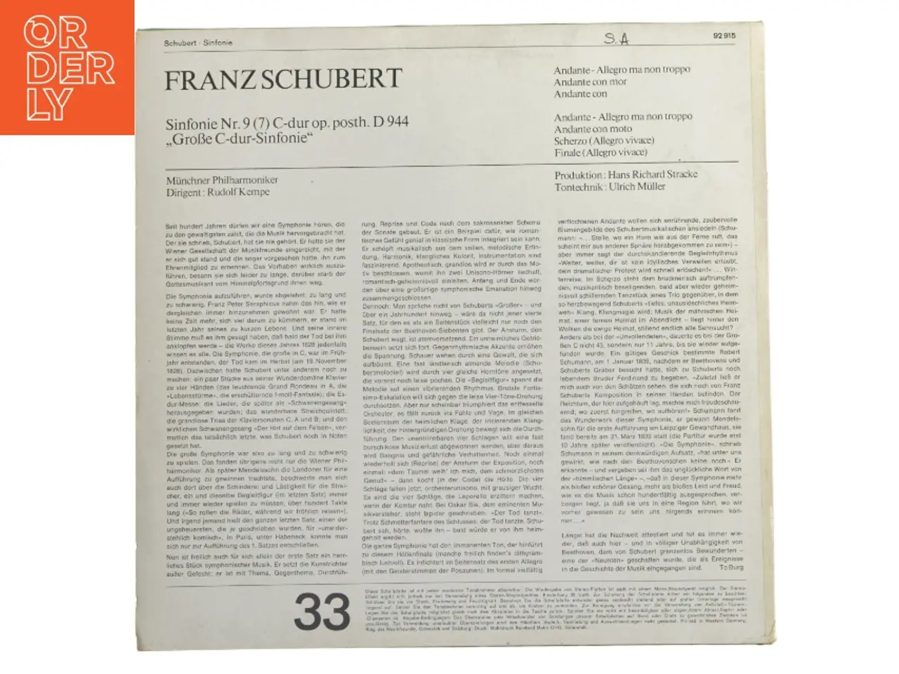 Billede 3 - Schubert Sinfonie Nr. 9 LP