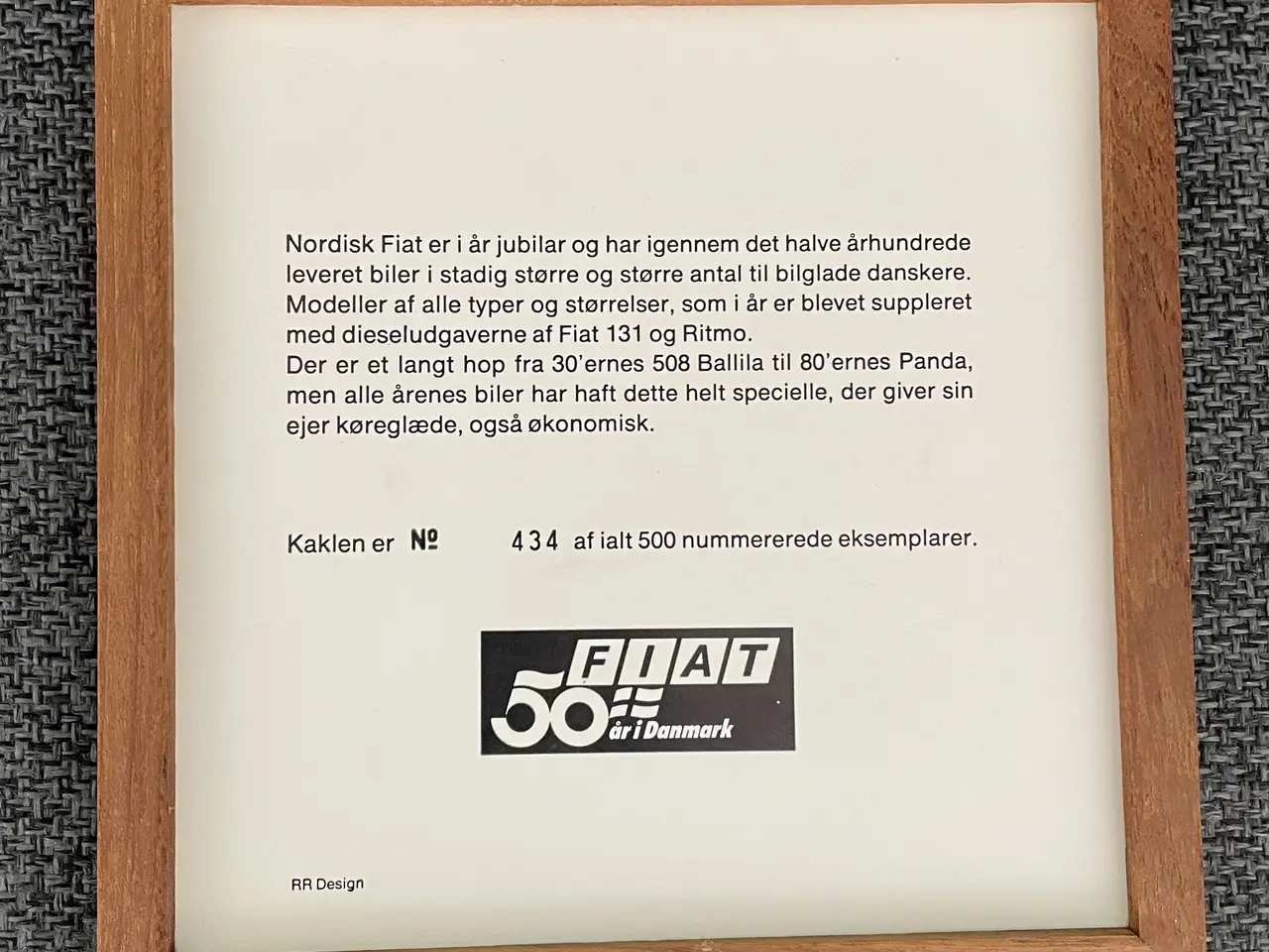 Billede 2 - Fiat kakkel samlerobjekt 
