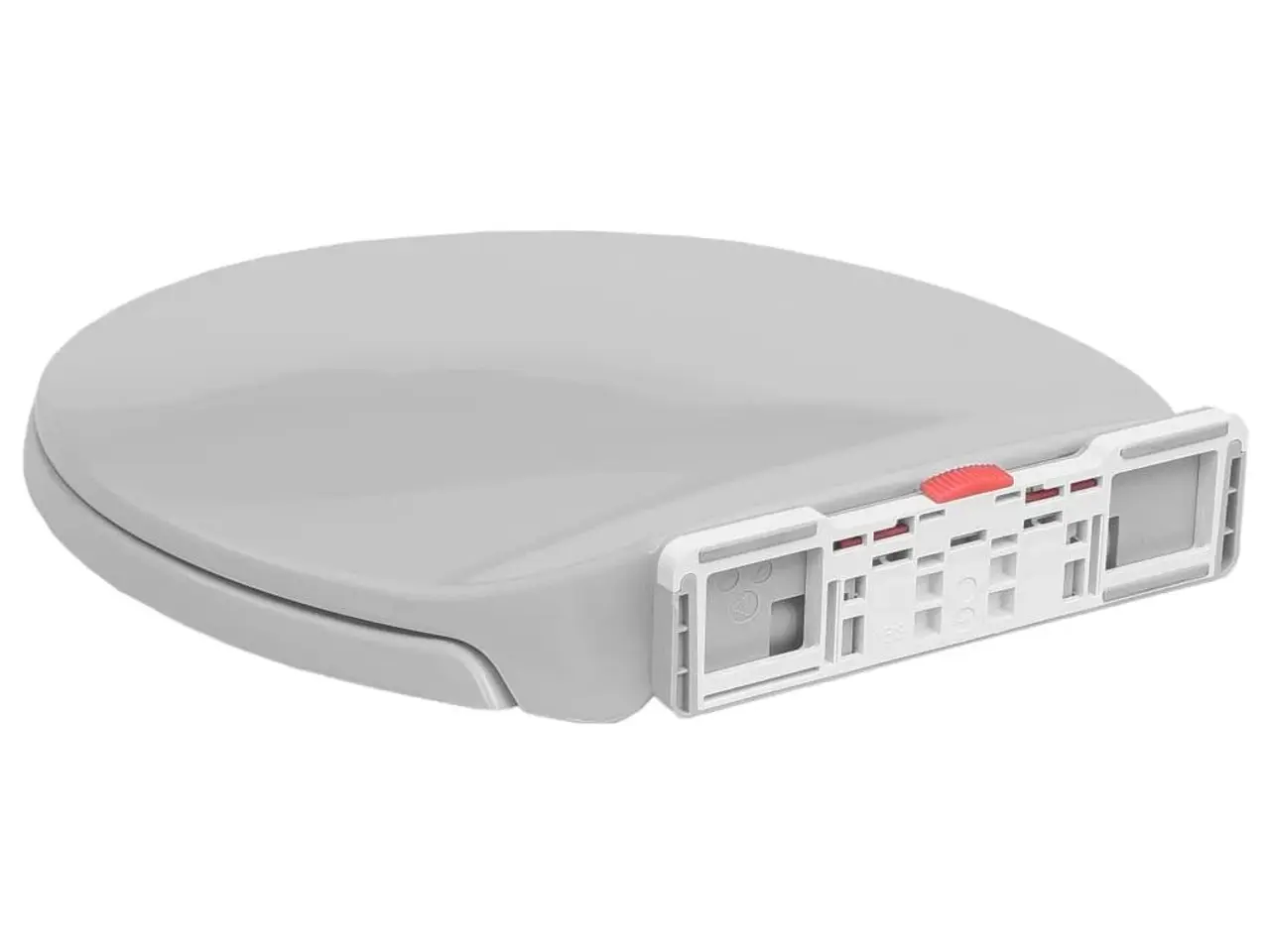Billede 5 - Toiletsæde med soft close og quick release-funktion oval lysegrå