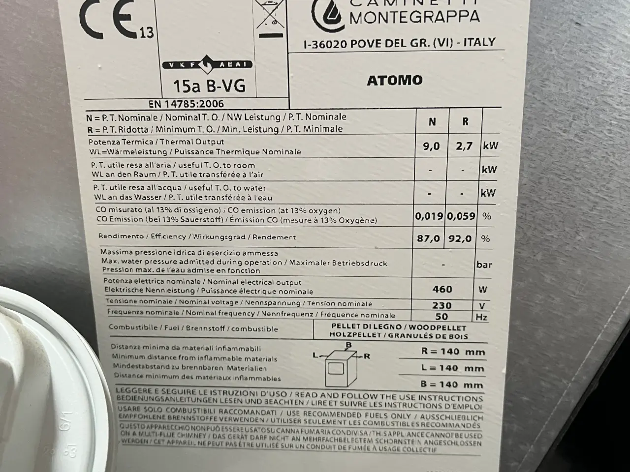 Billede 8 - Fin Italiensk pilleovn indsats