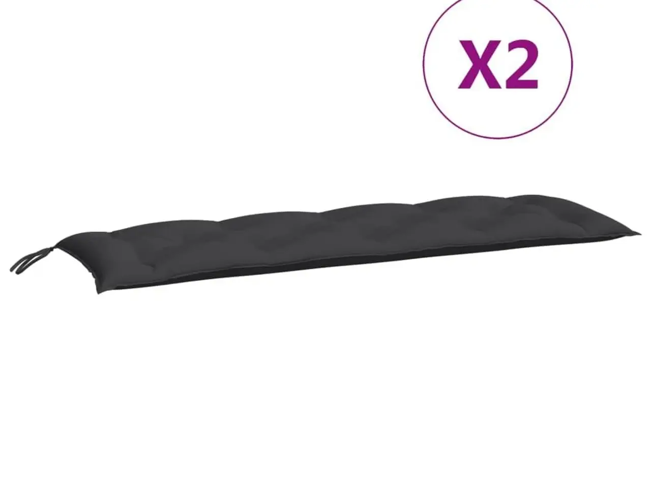Billede 1 - Bænkhynde til havebænk 150 x (50+50) x 7 cm - sort
