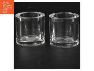 Runde glaslysestager fra iittala (str. Ø 6x6 cm)