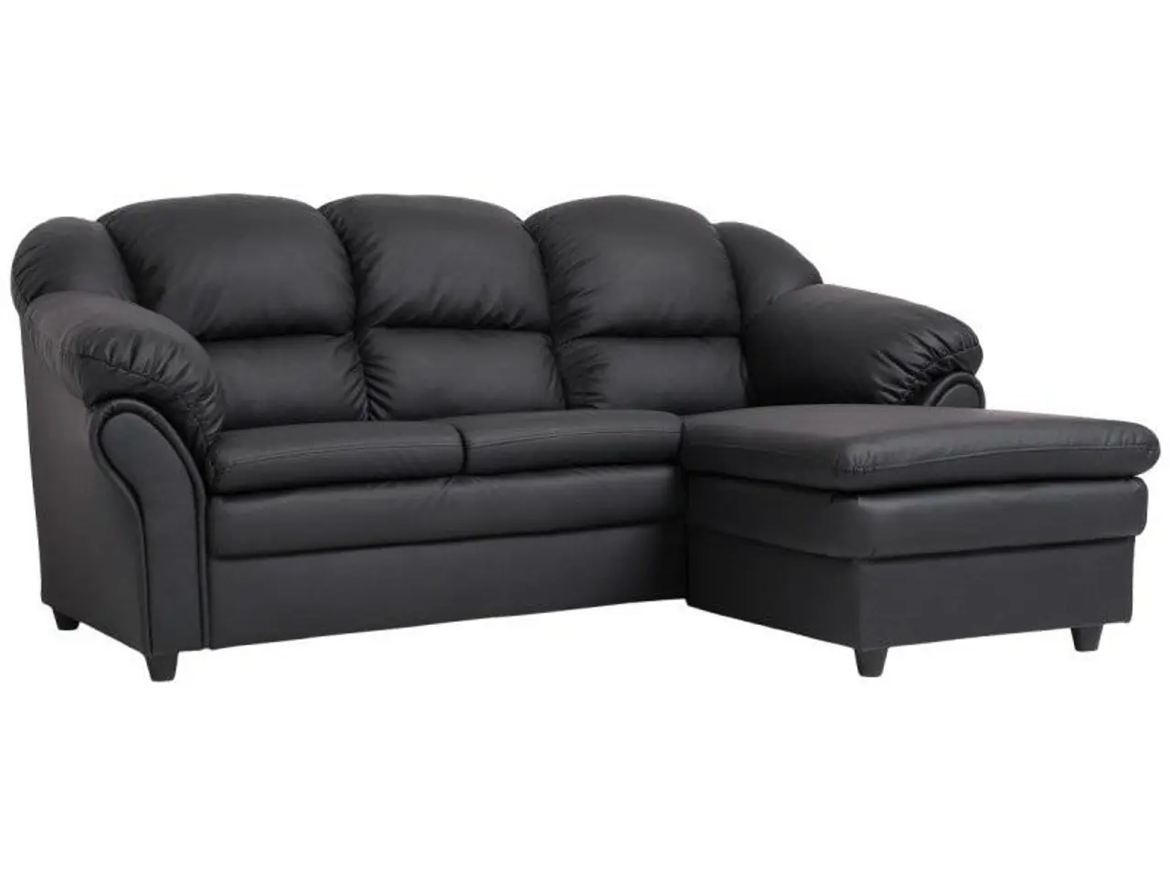 Billede 4 - Elias chaiselongsofa - 3 pers. Højre - Sort tekstillæder