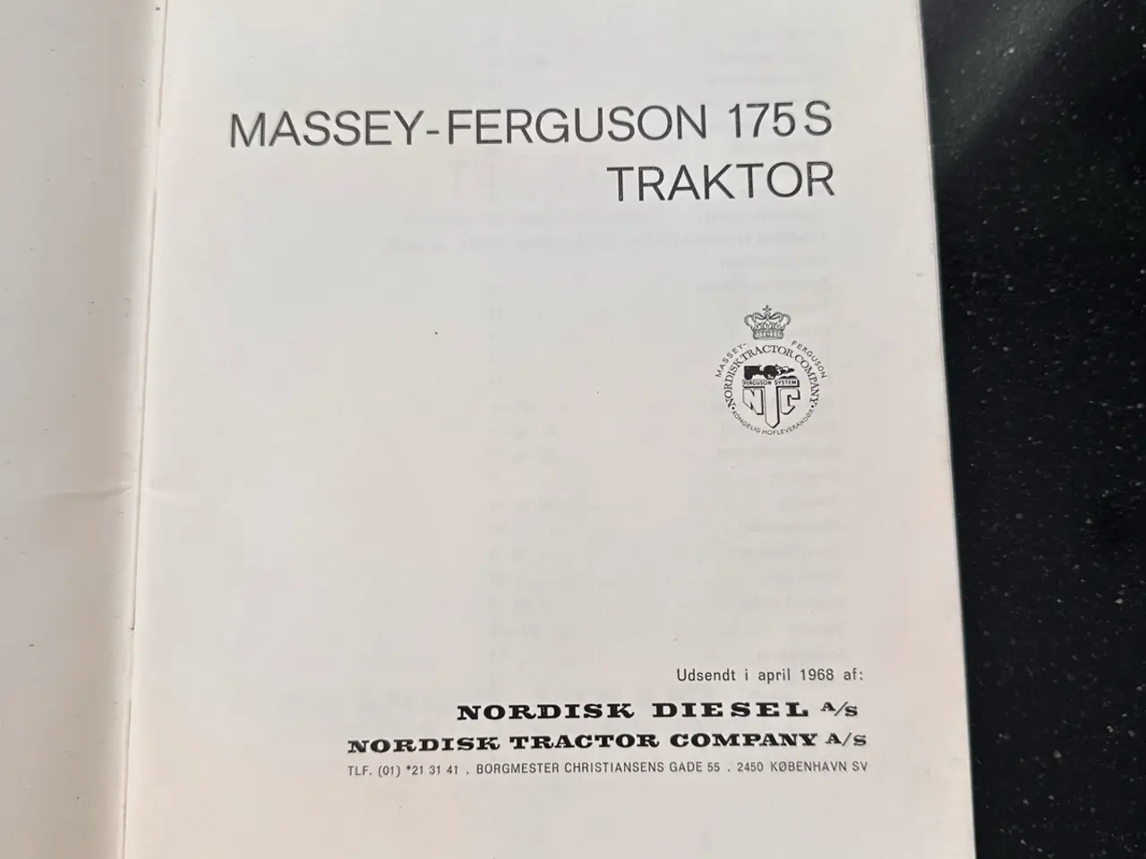 Billede 2 - Massey-Ferguson MF 175 instruktionsbog