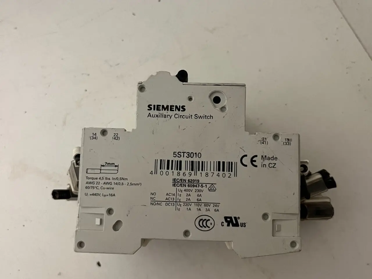 Billede 5 - Siemens 5SY43 C32 3-Pole MCB 32A 400V w/ 5ST3010
