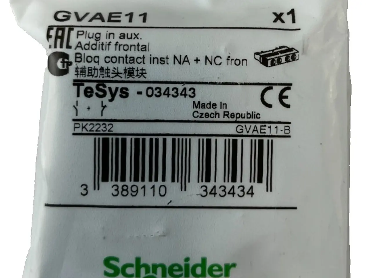 Billede 1 - Schneider Electric GVAE11 TeSys Auxiliary Contact