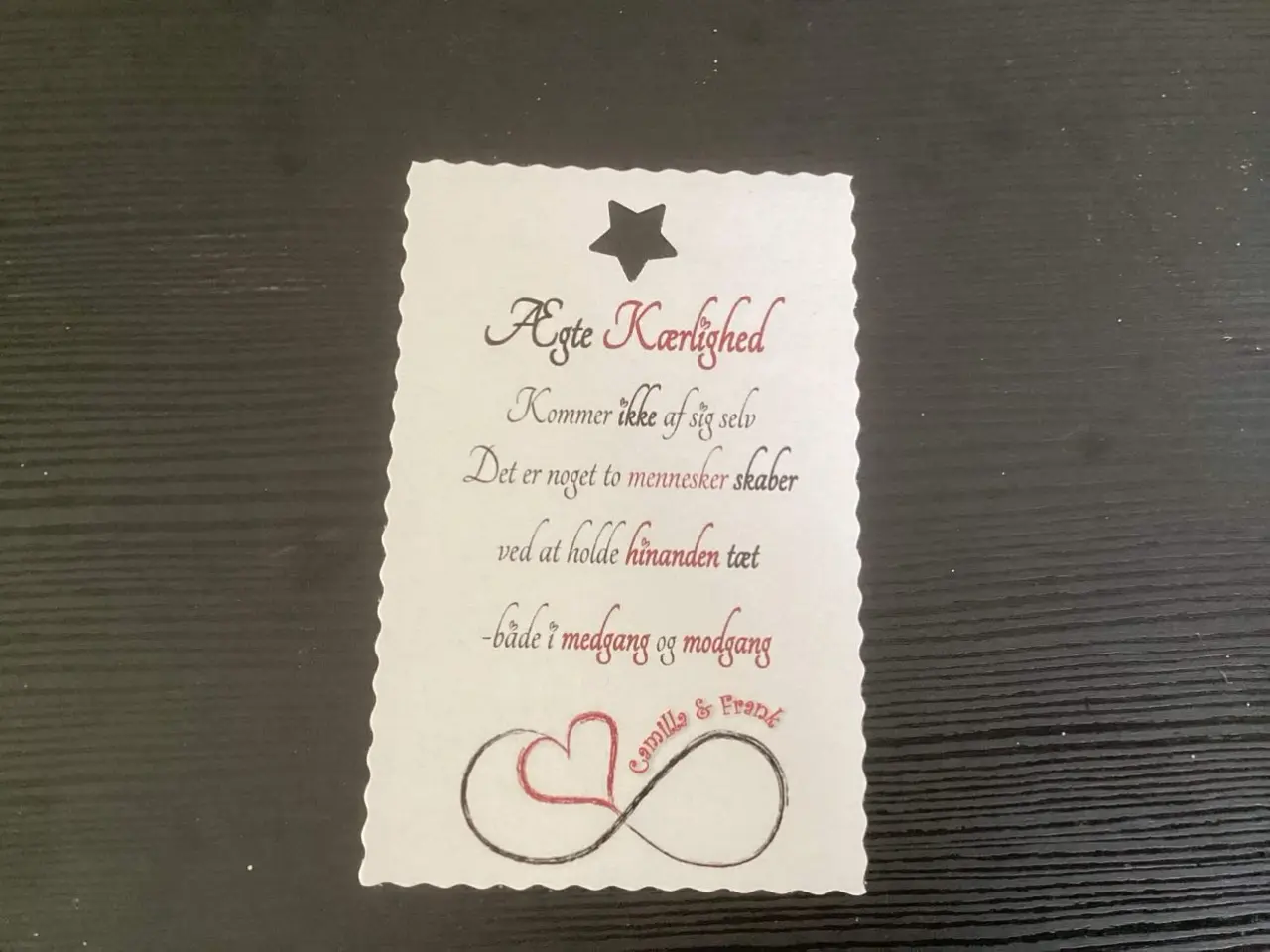 Billede 9 - Labels med navn og dato til bryllup