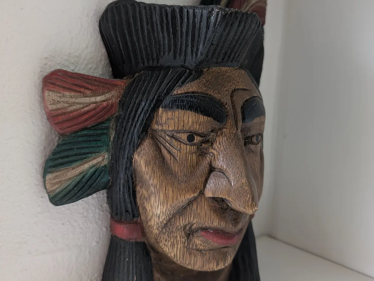 Billede 2 - Træ indianer vægmaske