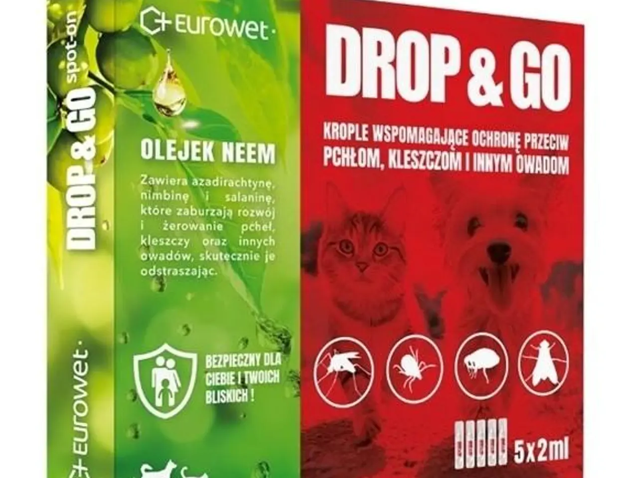 Billede 2 - EUROWET Drop & Go Spot-on - dråber mod lopper og flåter til hund og kat - 5 × 2 ml