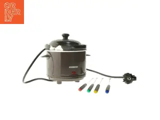 Elektrisk fonduegryde med gafler fra Melissa (str. Ø 14x13 cm)