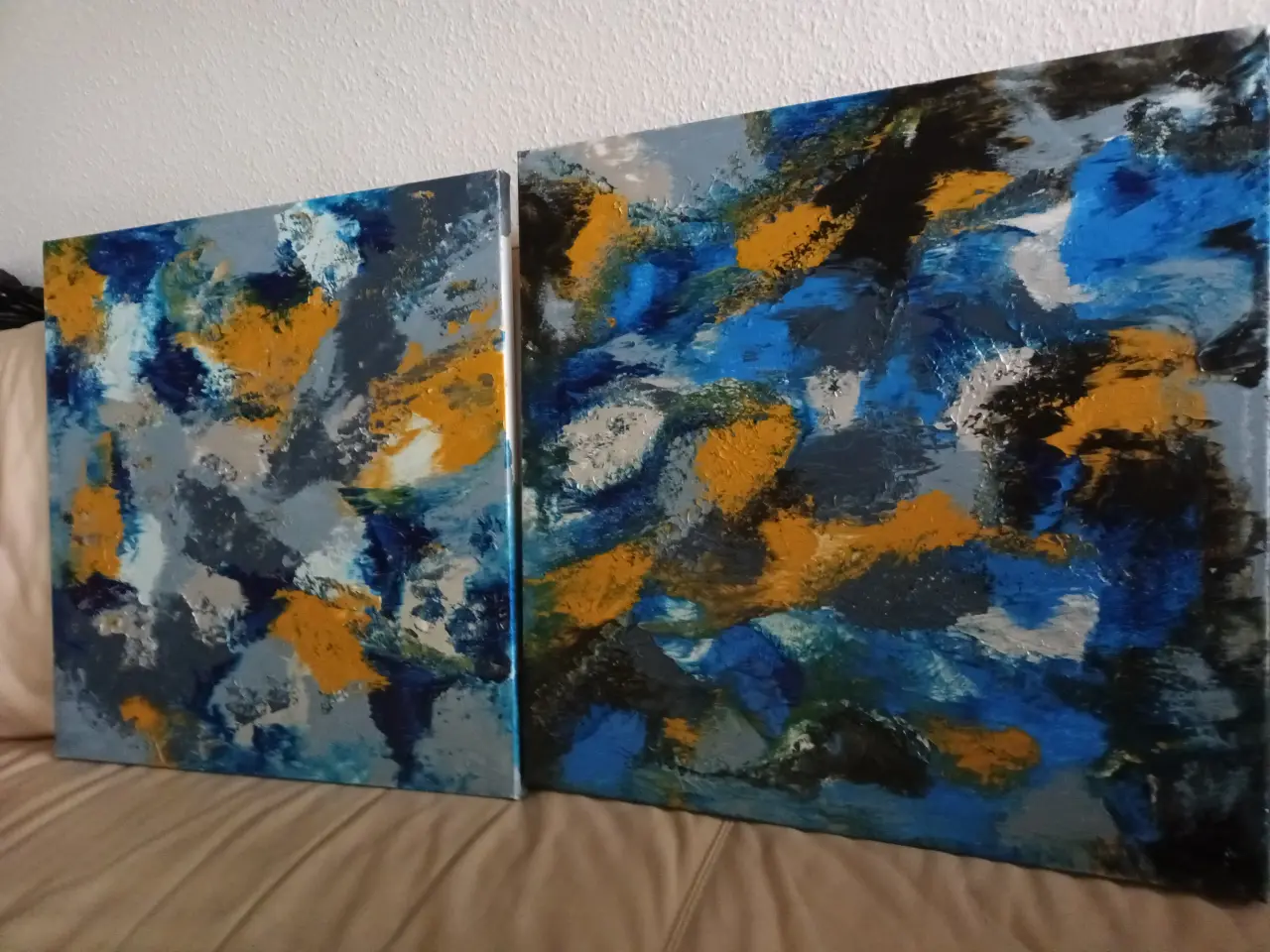 Billede 3 - 2 FLOTTE OLIE Malerier 50x50 cm