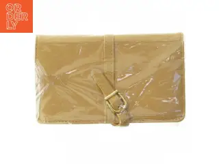 Beige pung i plastic (str. 19x11 cm)