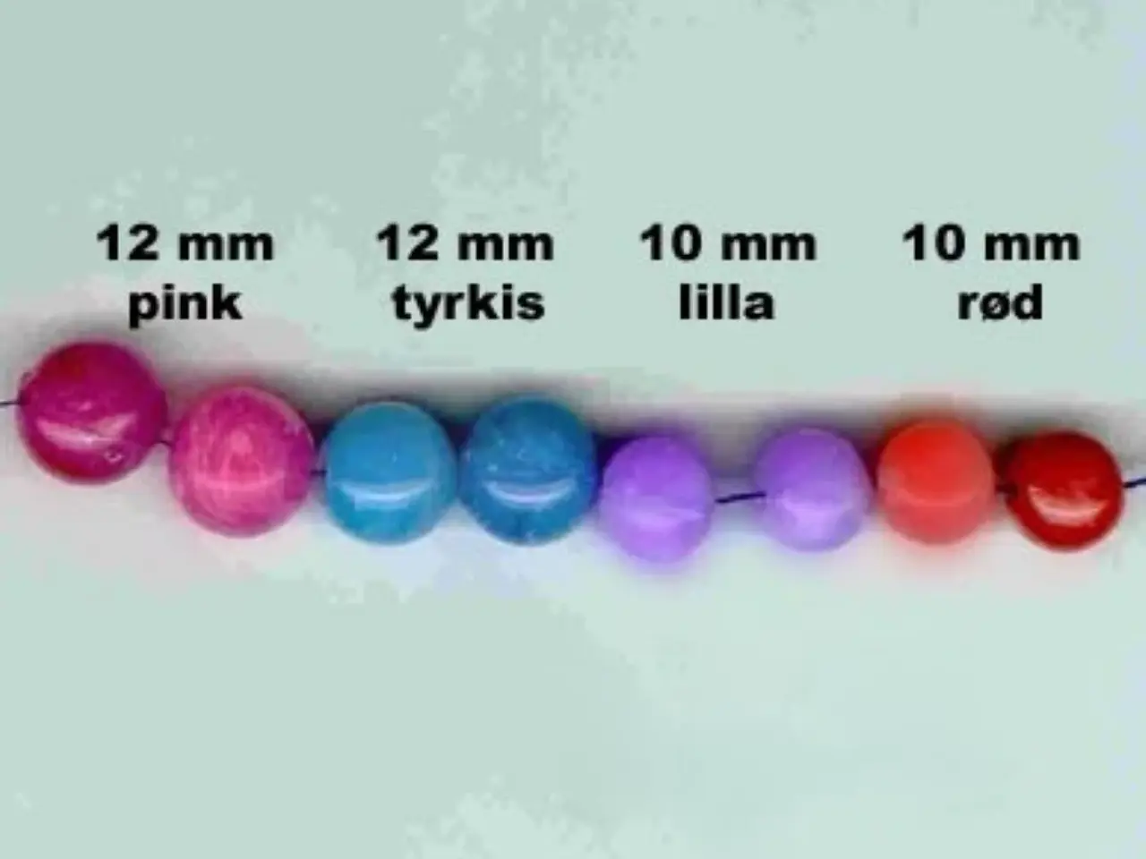 Billede 8 - Vedhæng med pink, marmoreret perle. Til armbånd.