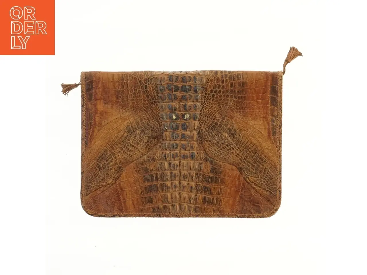 Billede 1 - Lædermappe med krokodillemønster (str. 49,5x29 cm)