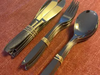 Bestik oste kage sæt kniv gaffel ske 10 stk