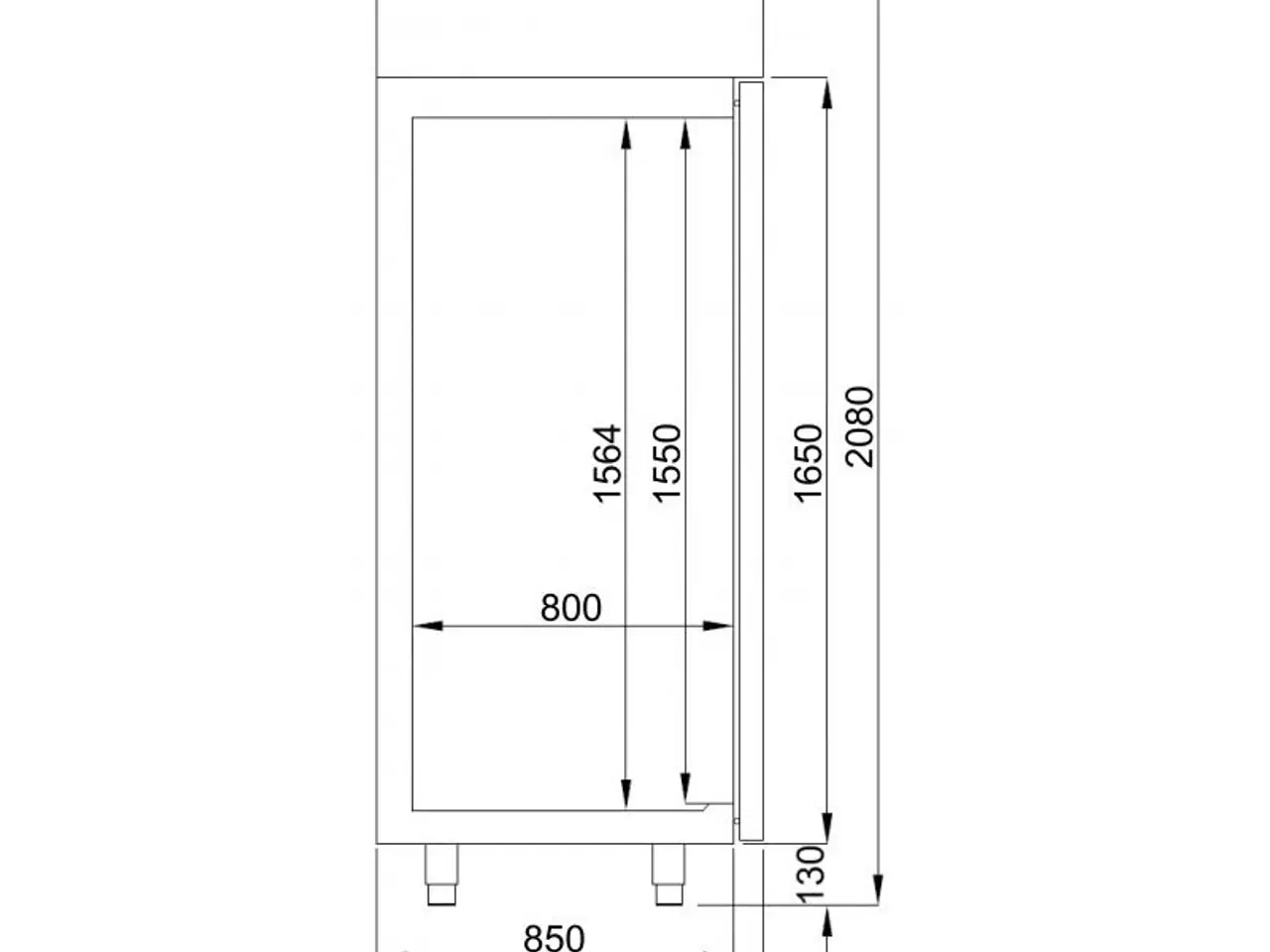 Billede 2 - Industrikøleskab bageri 850 L