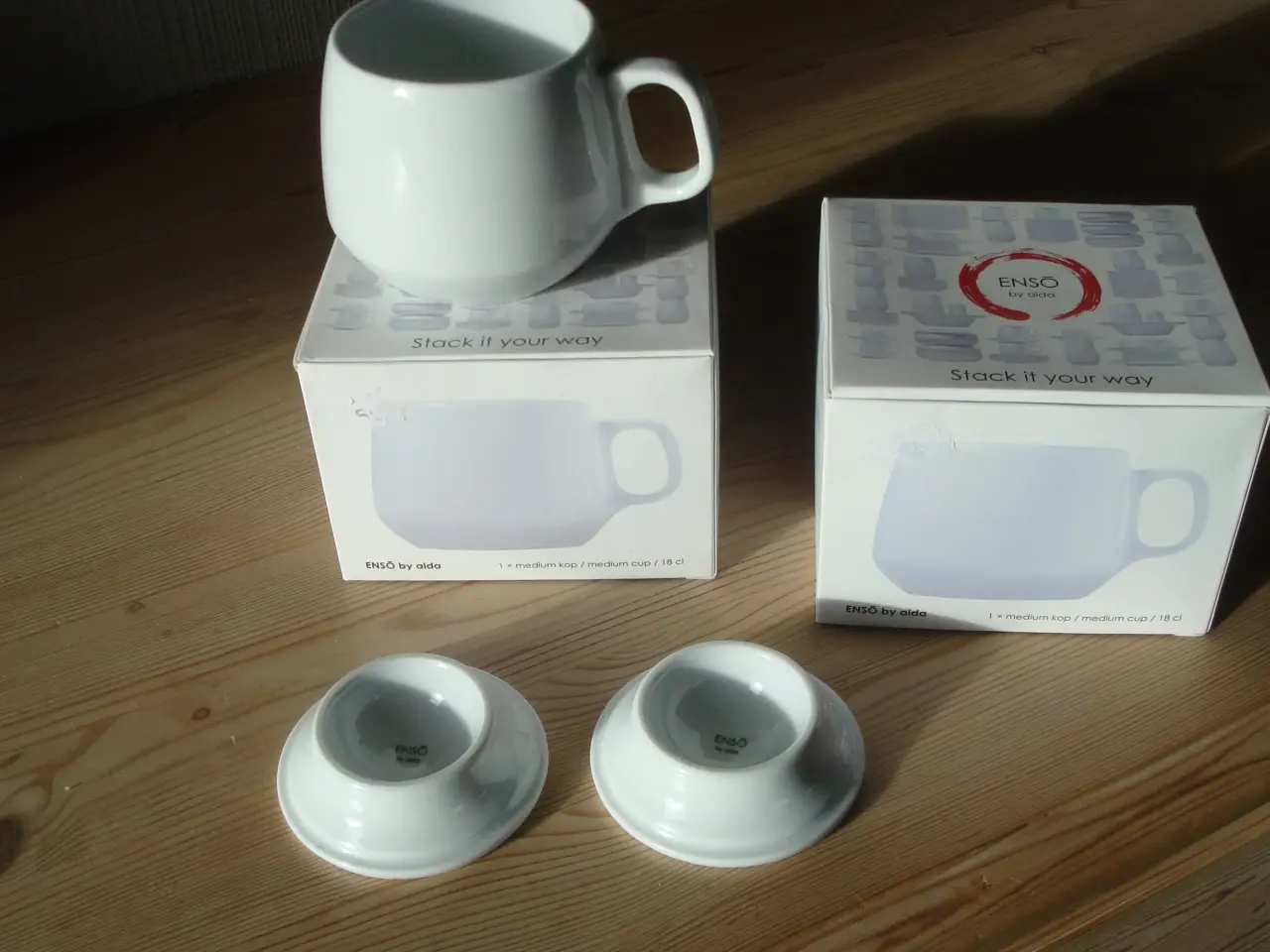 Billede 6 - 6 kaffe 2 låg/æggebægre Enso Aida - sender gerne