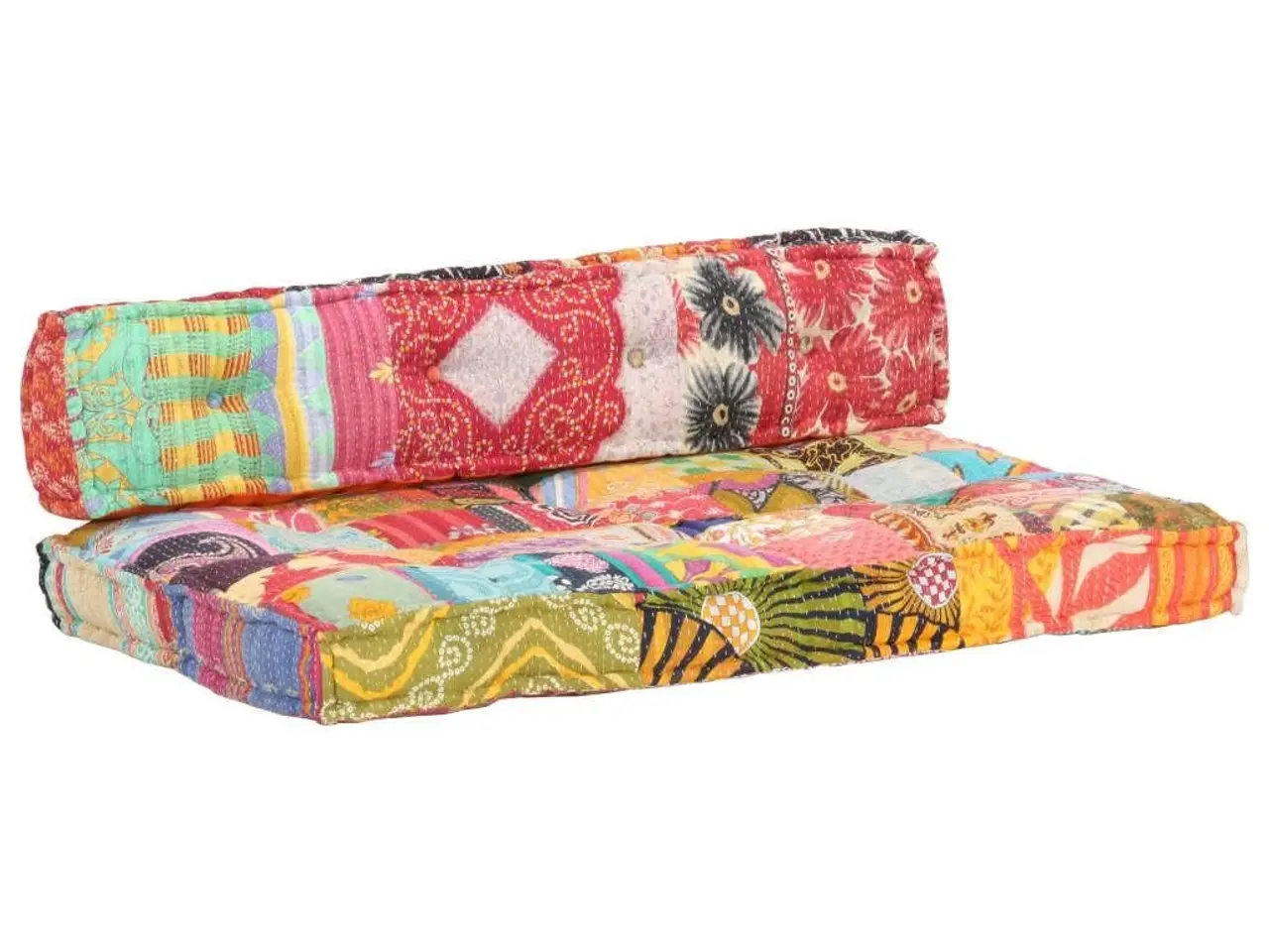 Billede 10 - Pallehynde i patchwork - flerfarvet 120 x 80 x 39 cm