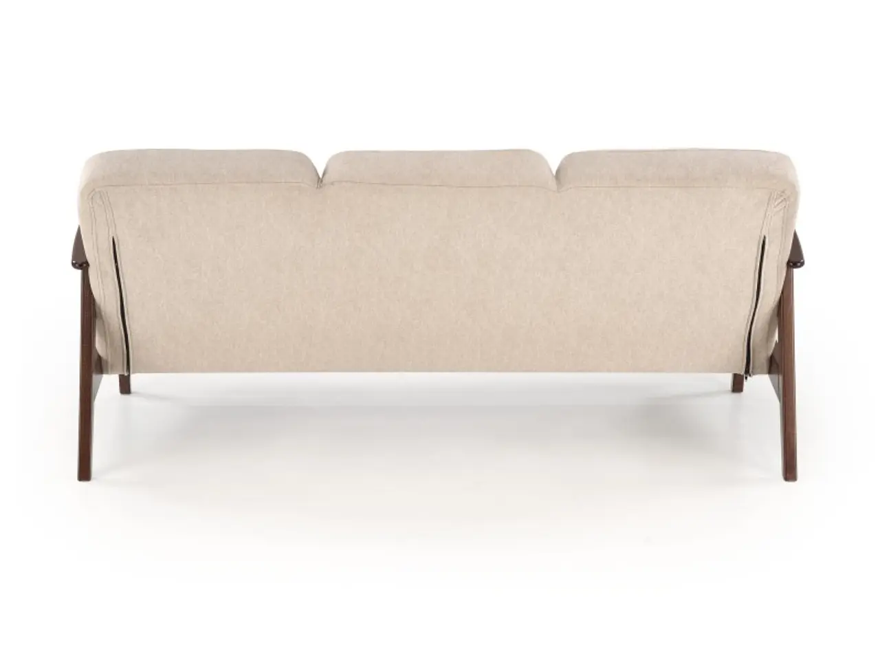 Billede 11 - MILANO 3S sofa, Beige CASTEL#15 / mørk Valnød