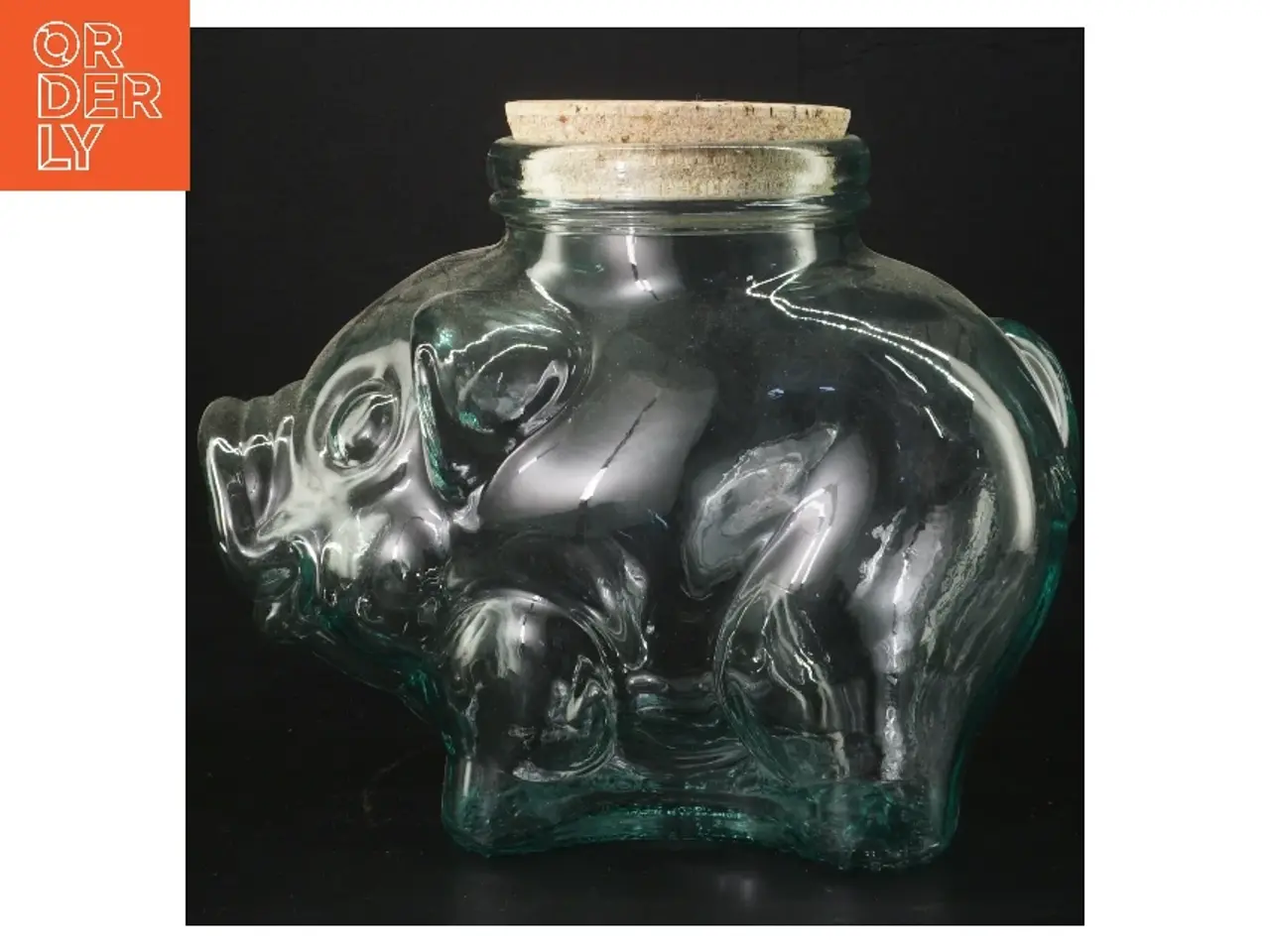 Billede 1 - Glasbeholder formet som en elefant (str. 24 cm)