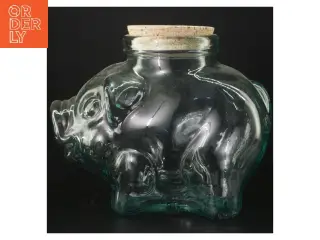 Glasbeholder formet som en elefant (str. 24 cm)