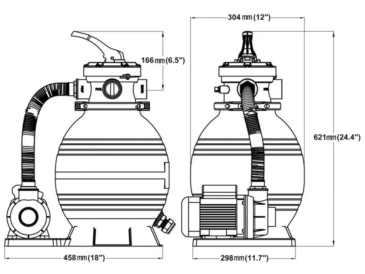 Billede 5 - Sandfilterpumpe 400 W - 11.000 l/t til pool