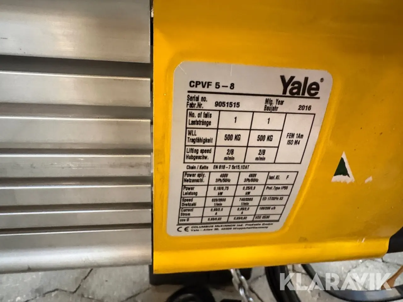Billede 7 - Svingkran 500kg Erikkila PKA Yale motor