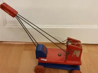 Gl træ Legetøjs kran