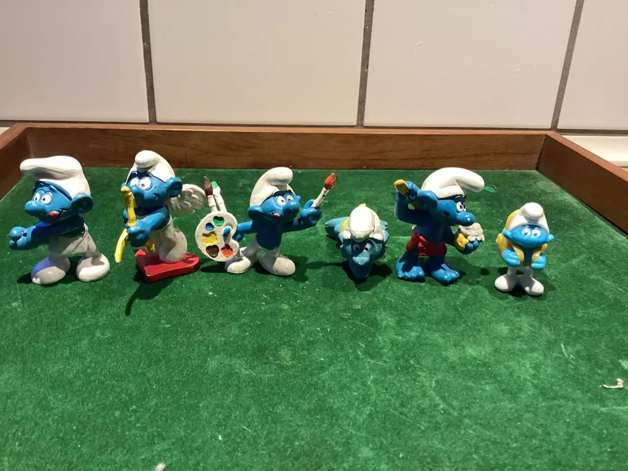 Billede 17 - Smølfer- bamse samt 6 små smølfefigurer