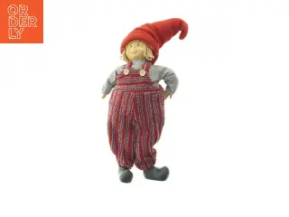 Nissedukke med stribet overalls (str. 40 cm)