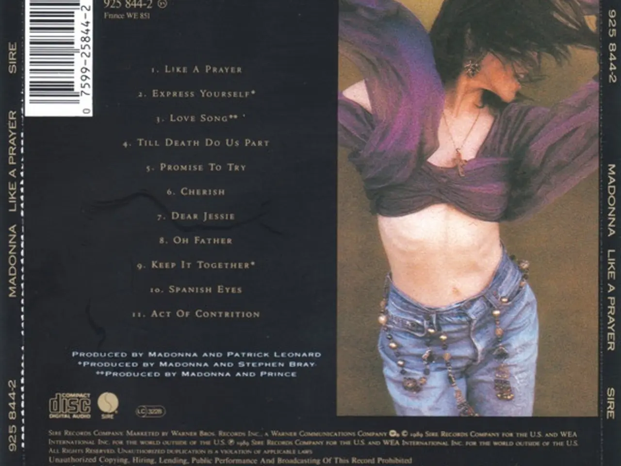 Billede 2 - Madonna – Like A Prayer – CD