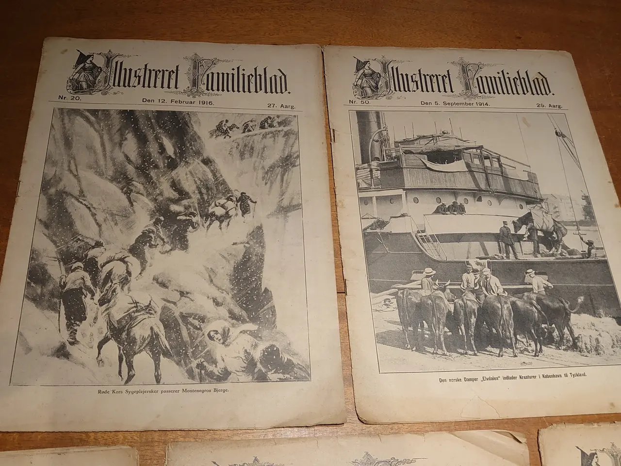 Billede 2 - 11 stk Illustreret Familieblad fra 1914,15 og 16.