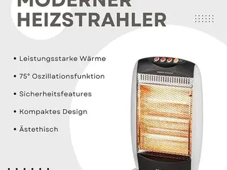 3 stk. softsail oscillerende halogenvarmer 400-800-1200w(ubrugt)
