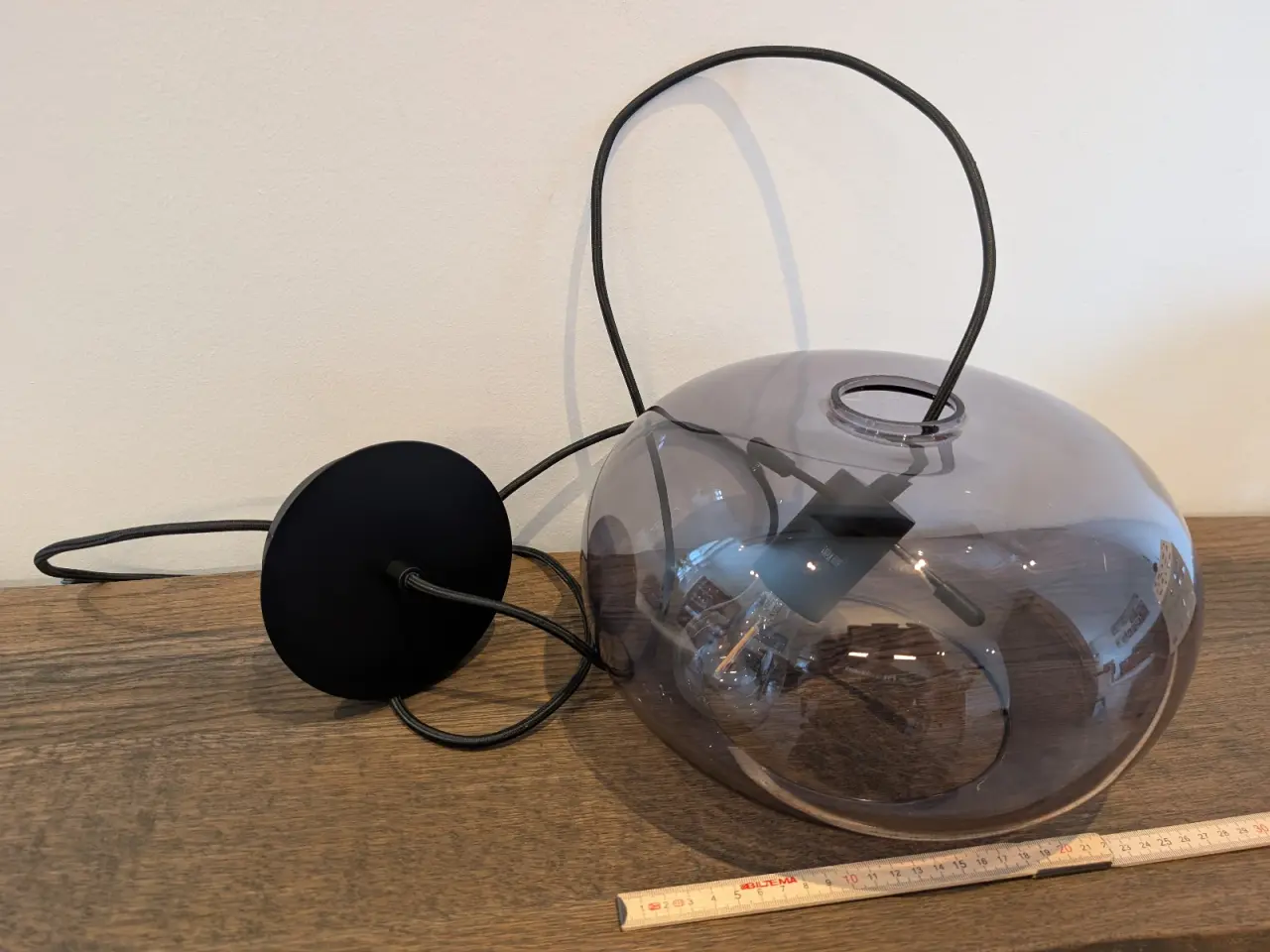 Billede 5 - Frandsen pendel i røgfarvet glas - Ø30 cm.