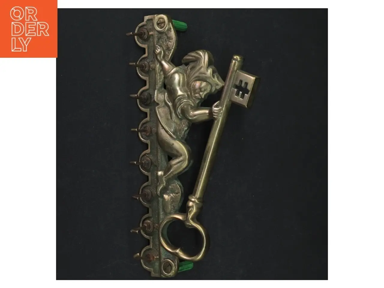 Billede 2 - Antik Messing nøgleholder (str. 21 x. 11 cm)