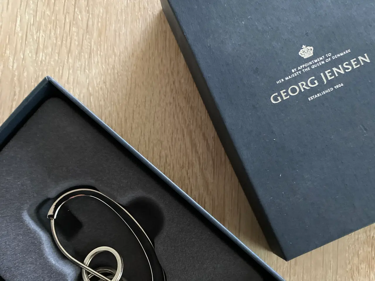 Billede 1 - Georg Jensen nøglering i rustfri stål “Shades”Mirr