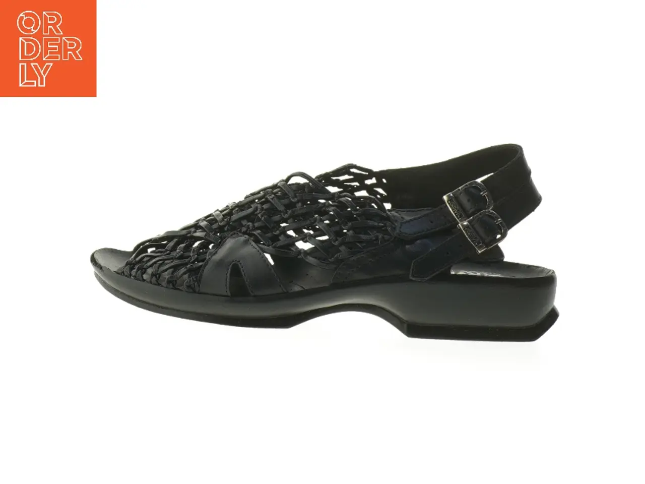Billede 1 - Sorte sandaler med flettet design fra Ariva (str. 35 )