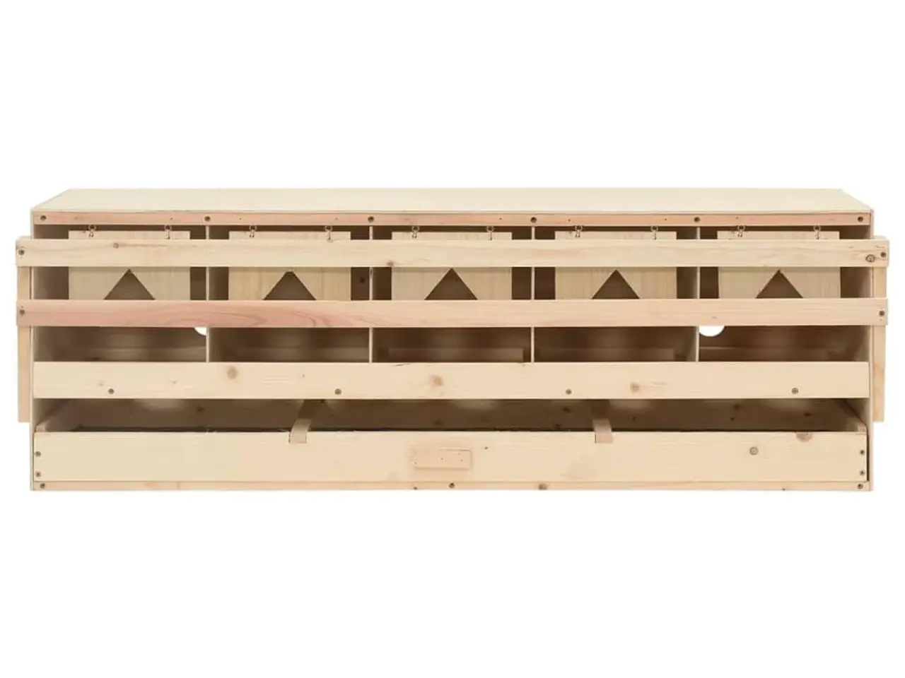 Billede 2 - Redekasse til høns med 5 rum 117 x 33 x 38 cm