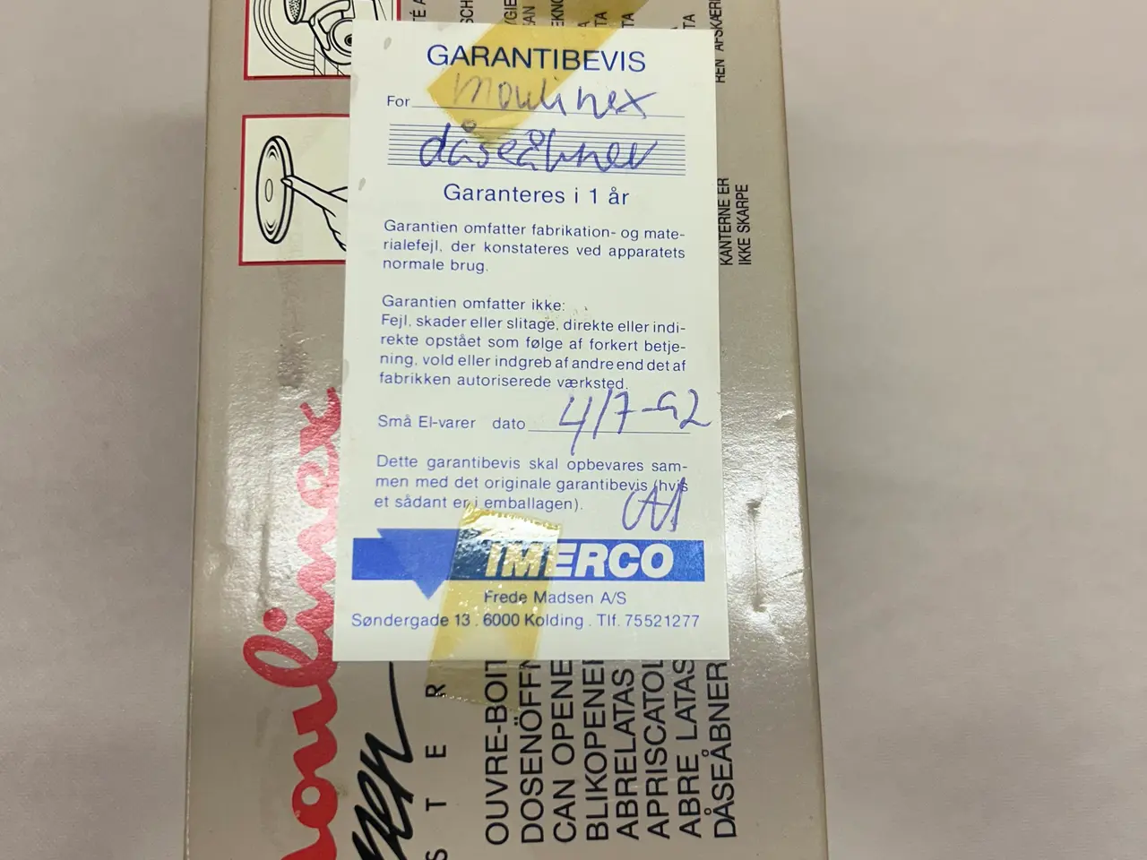 Billede 2 - Moulinex Open Master – Helt ny/ubrugt vintage dåse