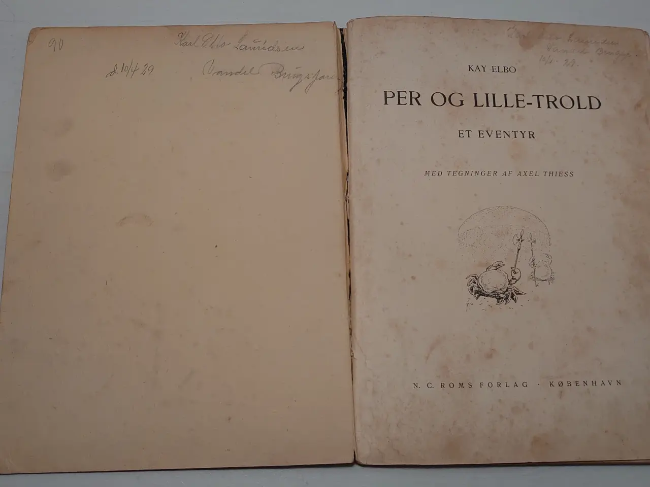 Billede 3 - Kay Elbo: Per og lille Trold. 1.udg. År 1919.