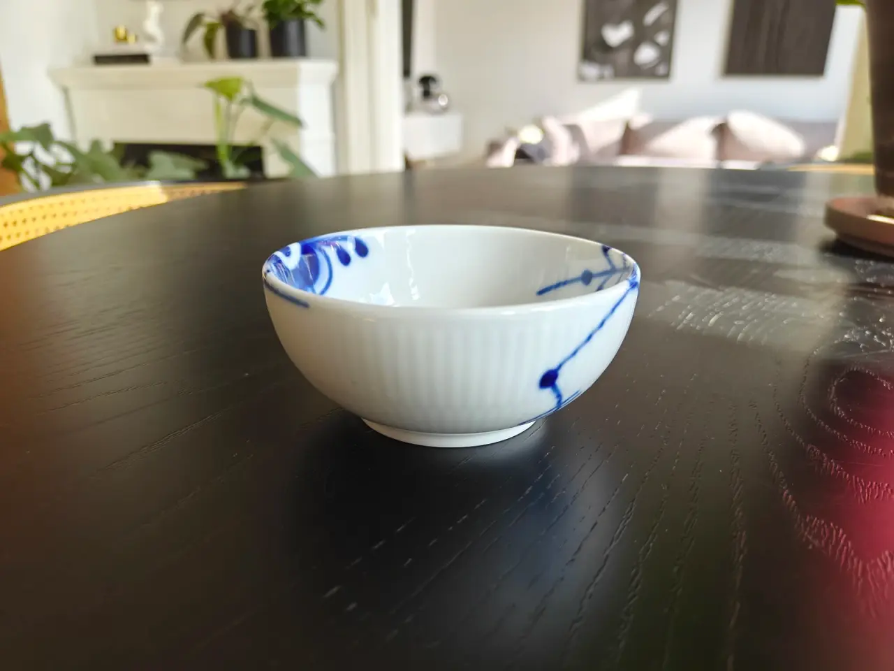 Billede 1 - Royal Copenhagen Blå Mega Riflet skål 11 cm / 24 c