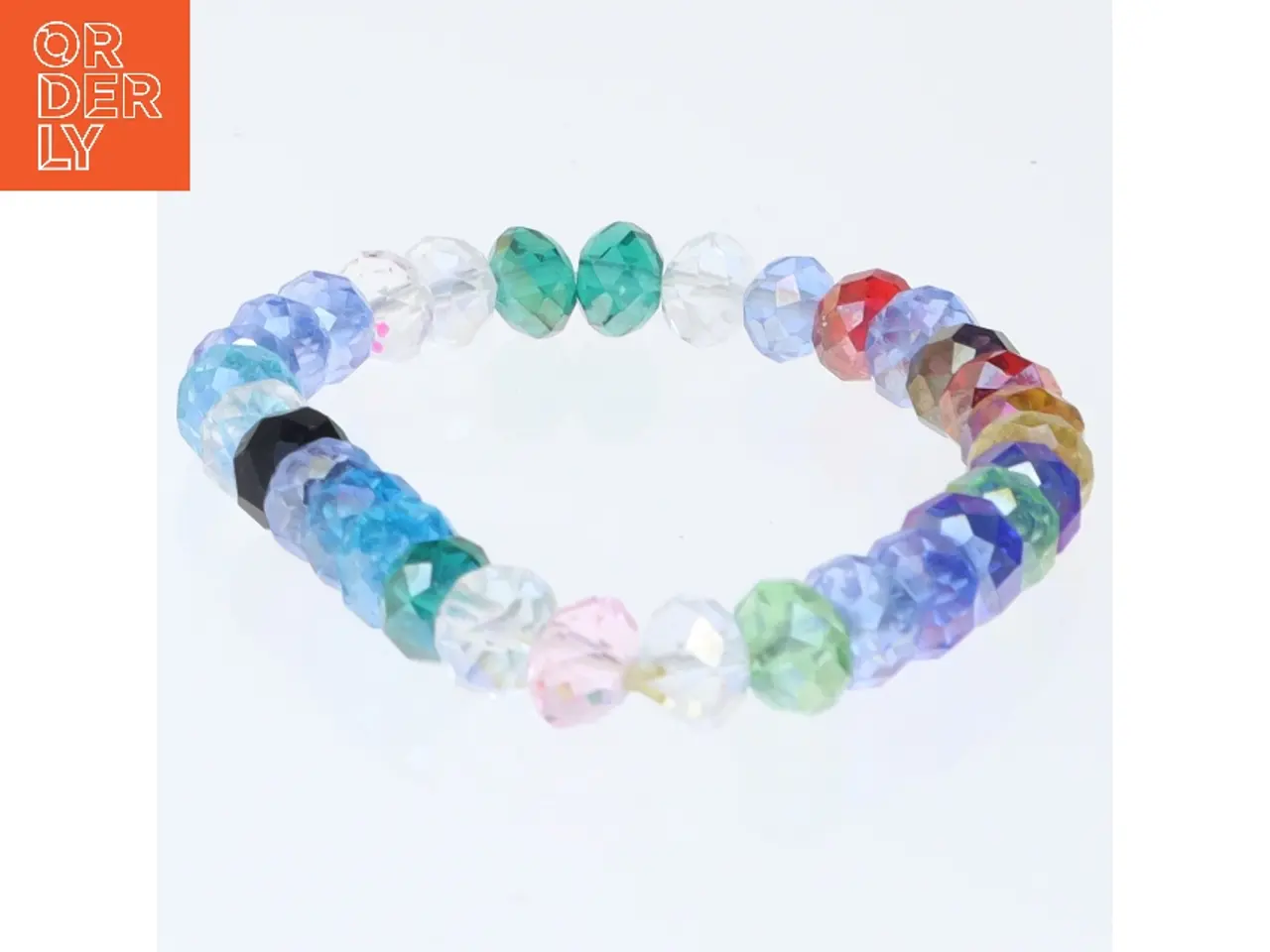 Billede 2 - Armbånd med facetslebne perler (str. Ø 9 cm)