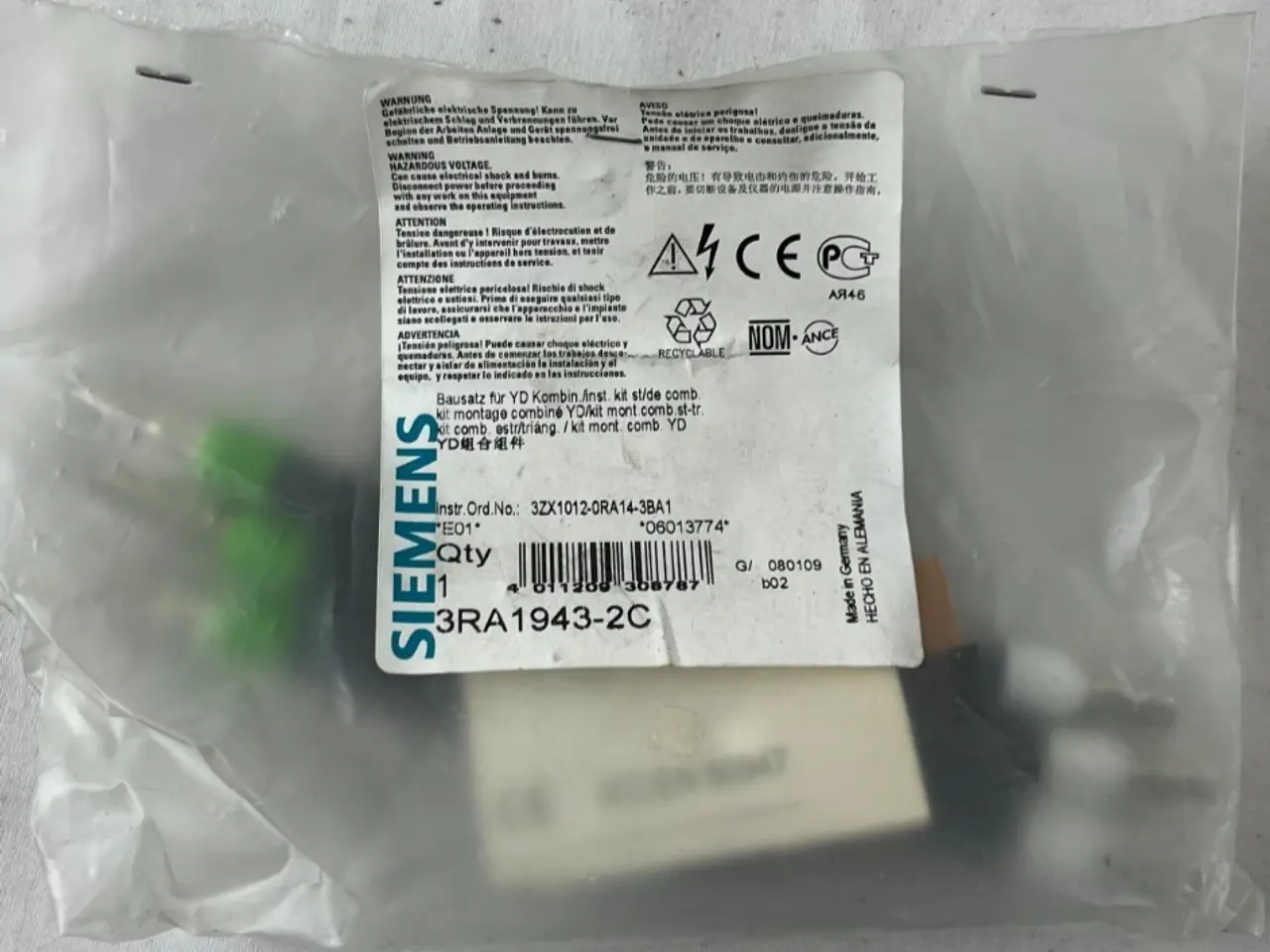 Billede 1 - Siemens 3RA1943-2C Wiring Kit YD Combination Set