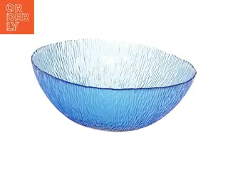 Blå glasskål, Ø 27 cm (str. Ø 27 cm)