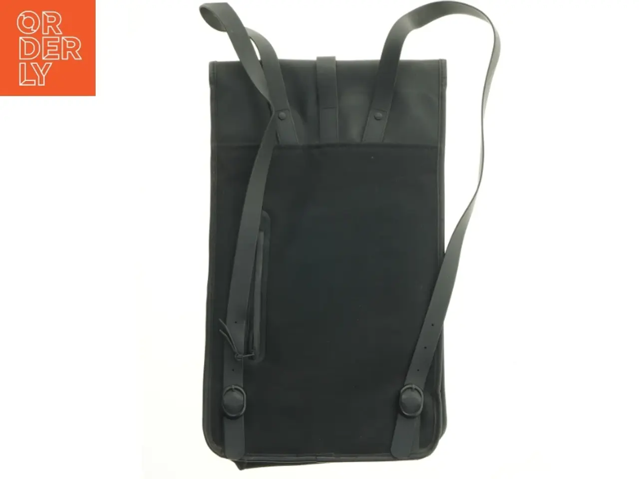 Billede 2 - Rains - Sort skuldertaske i læderlook fra Rains (str. 29x51 cm)