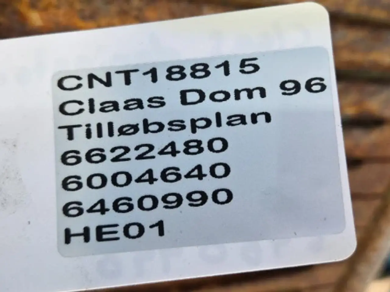 Billede 20 - Claas Dominator 96 Tilløbsplan 6622480