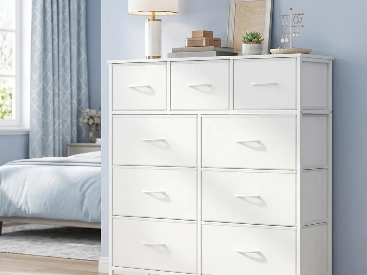 Billede 4 - Kommode med 9 skuffer - Cloud White/Snow White